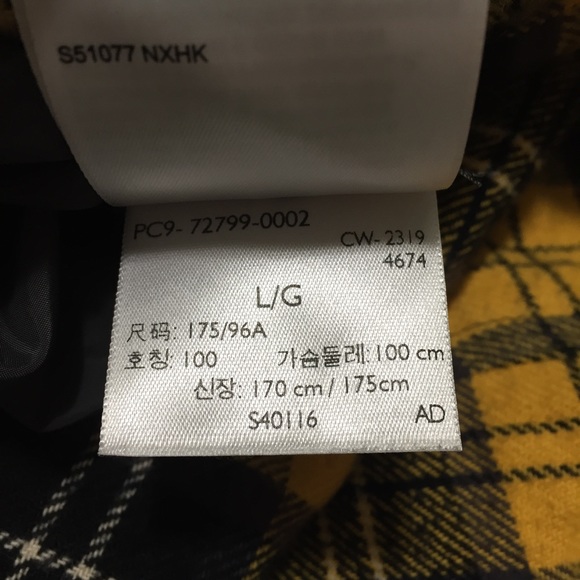 Levi’s Plaid Reversible Jacket Men’s L Yellow Gray Puffer Snap Button Pockets - Picture 13 of 13